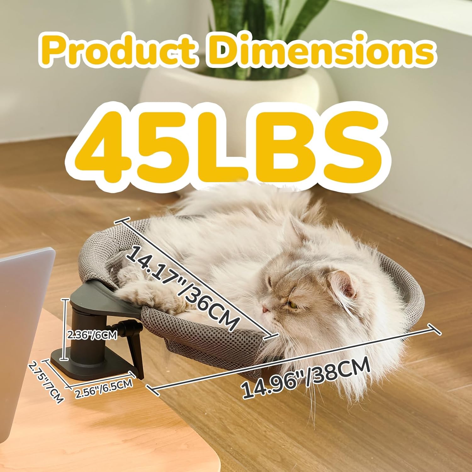 Lit rond pour chat sur bureau – design premium pour chaton et chat adulte