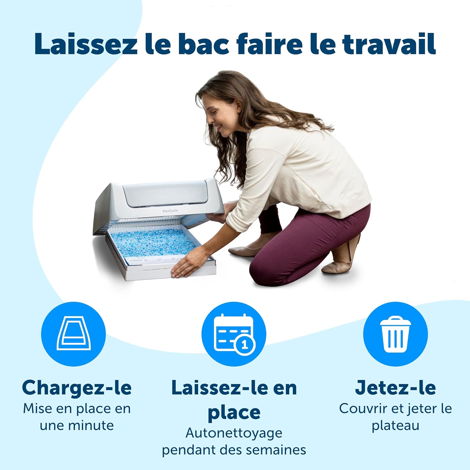 Litière chat premium design moderne pour intérieur soigné.