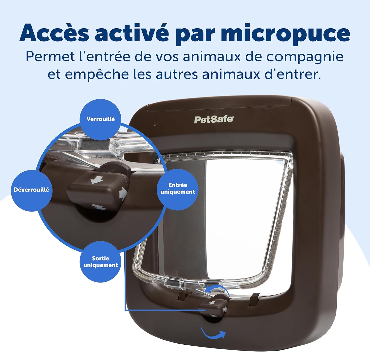 Chatière premium pour chat moyen, installation facile et discrète.