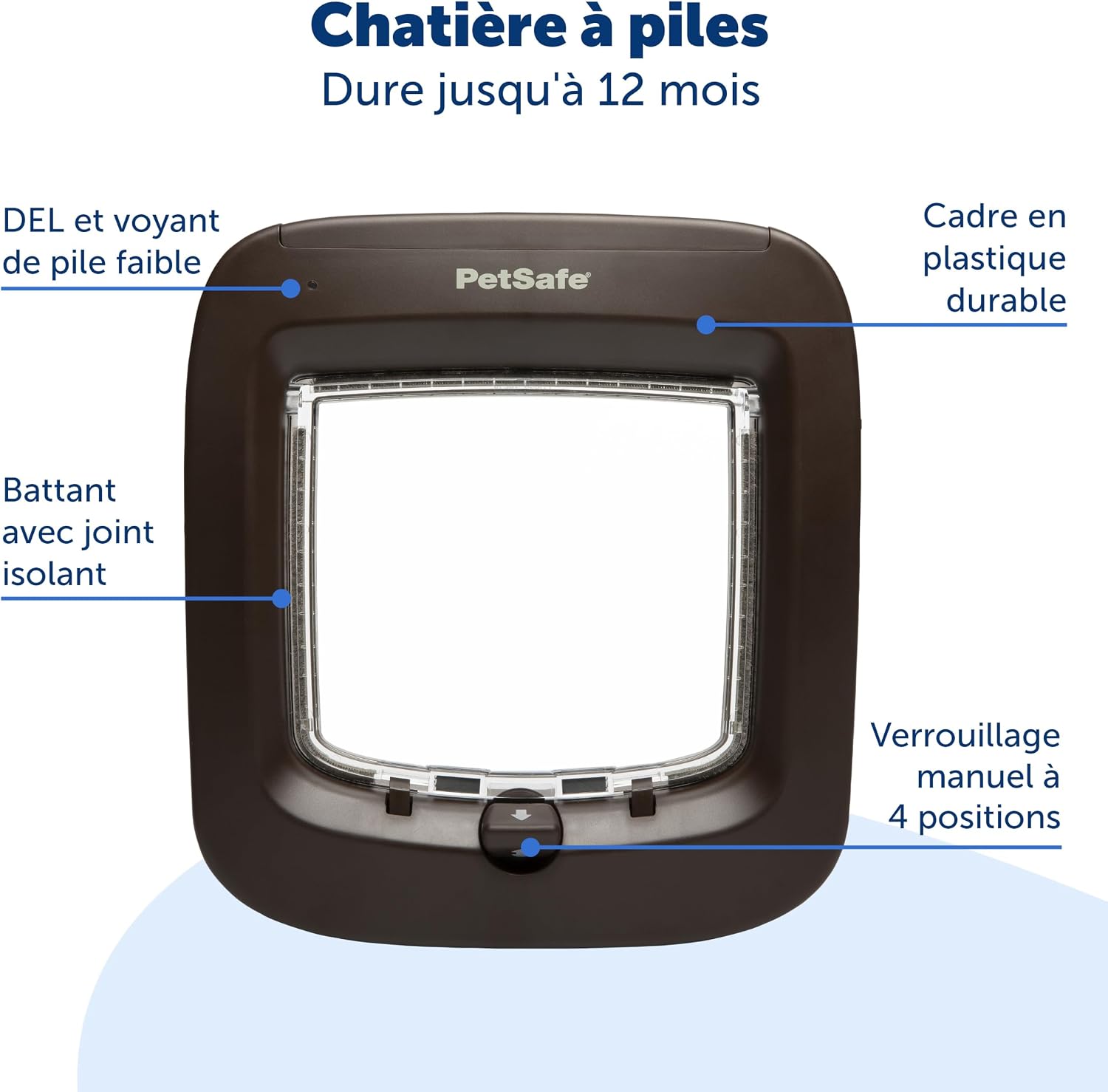 Chatière chat intérieur extérieur, design élégant et technologie intelligente.