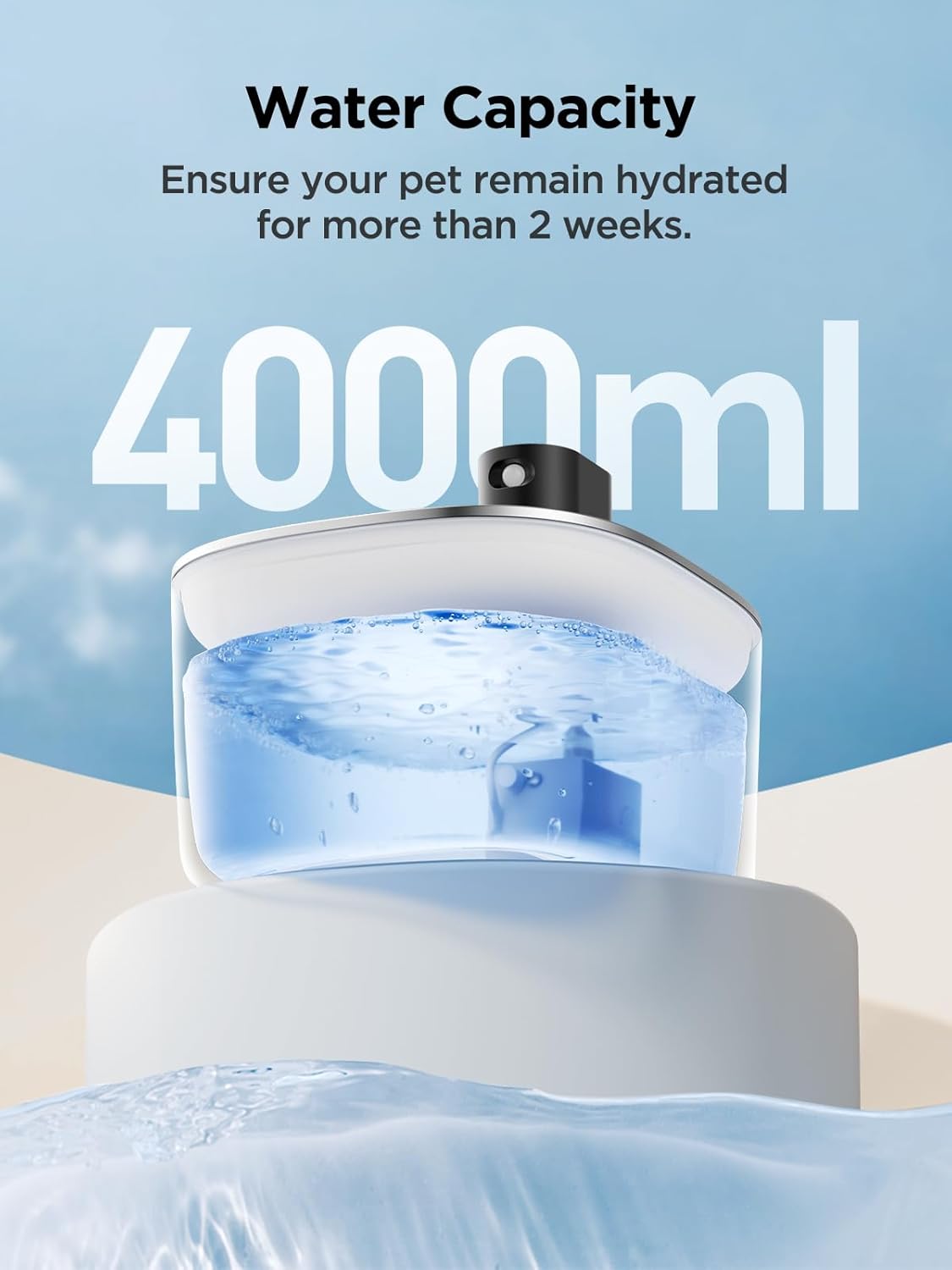 Écuelle acier inoxydable 304 fontaine à eau pour chat design