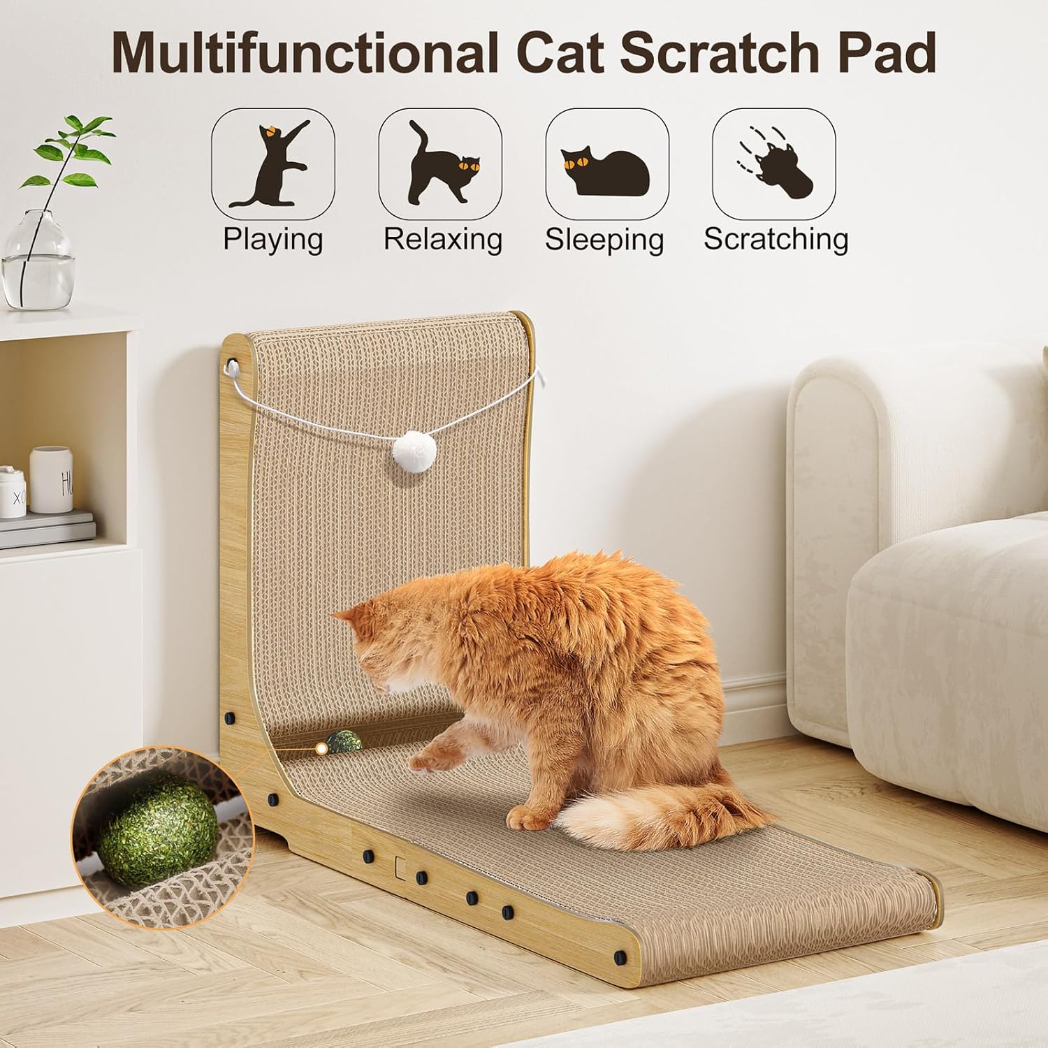 Griffoir pour Chat en Carton en L