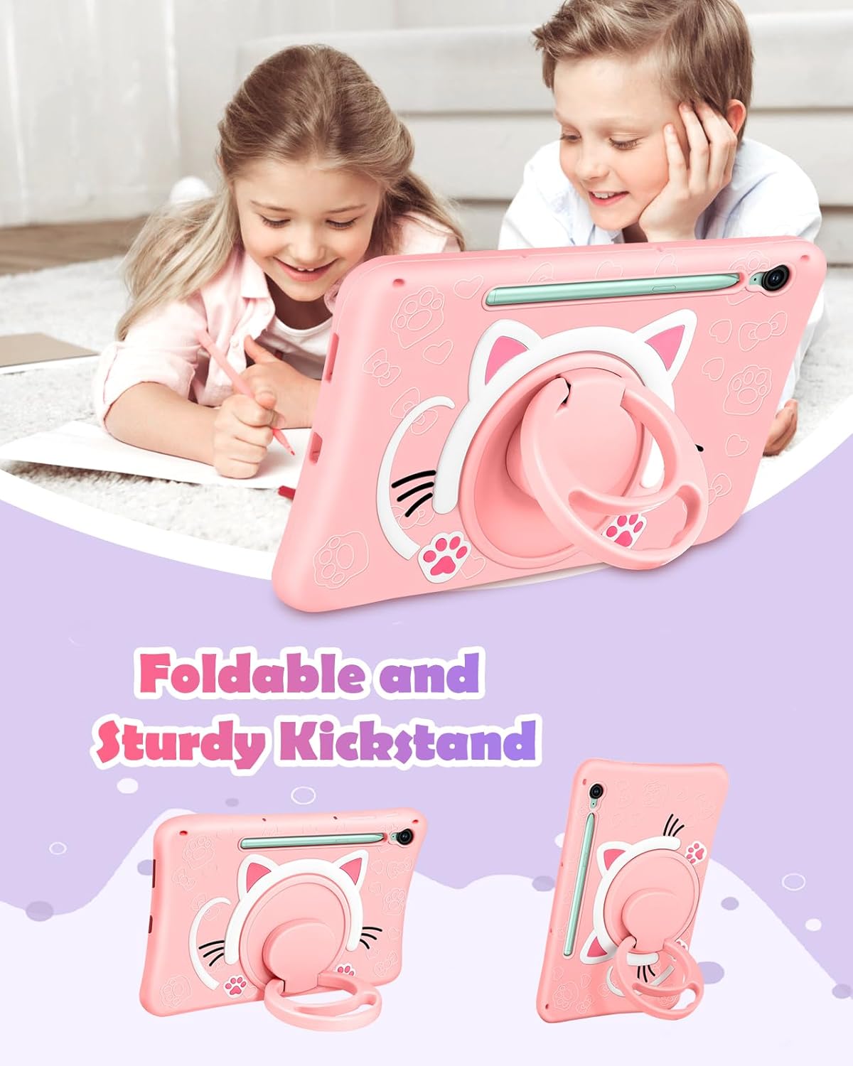 Coque motif chat rose
