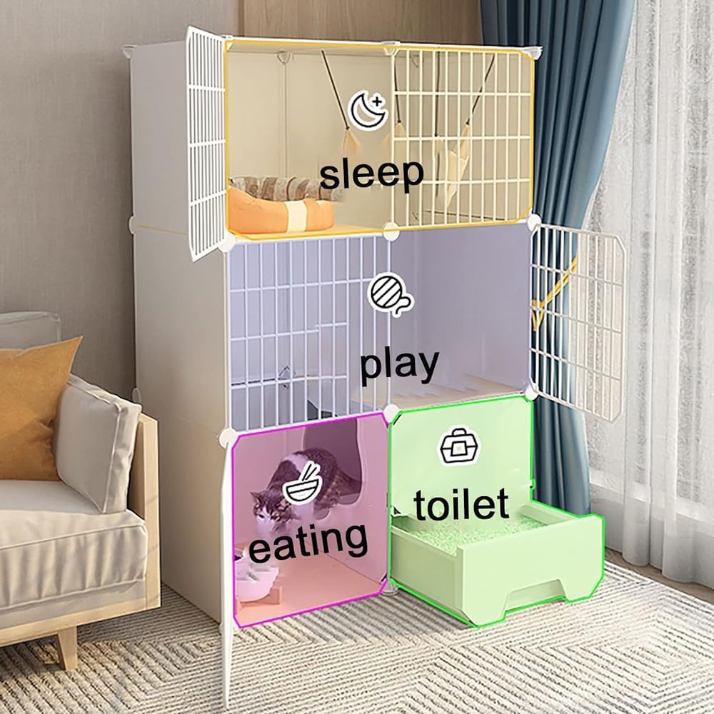 Cage pour Chat FDSGEEE Amovible
