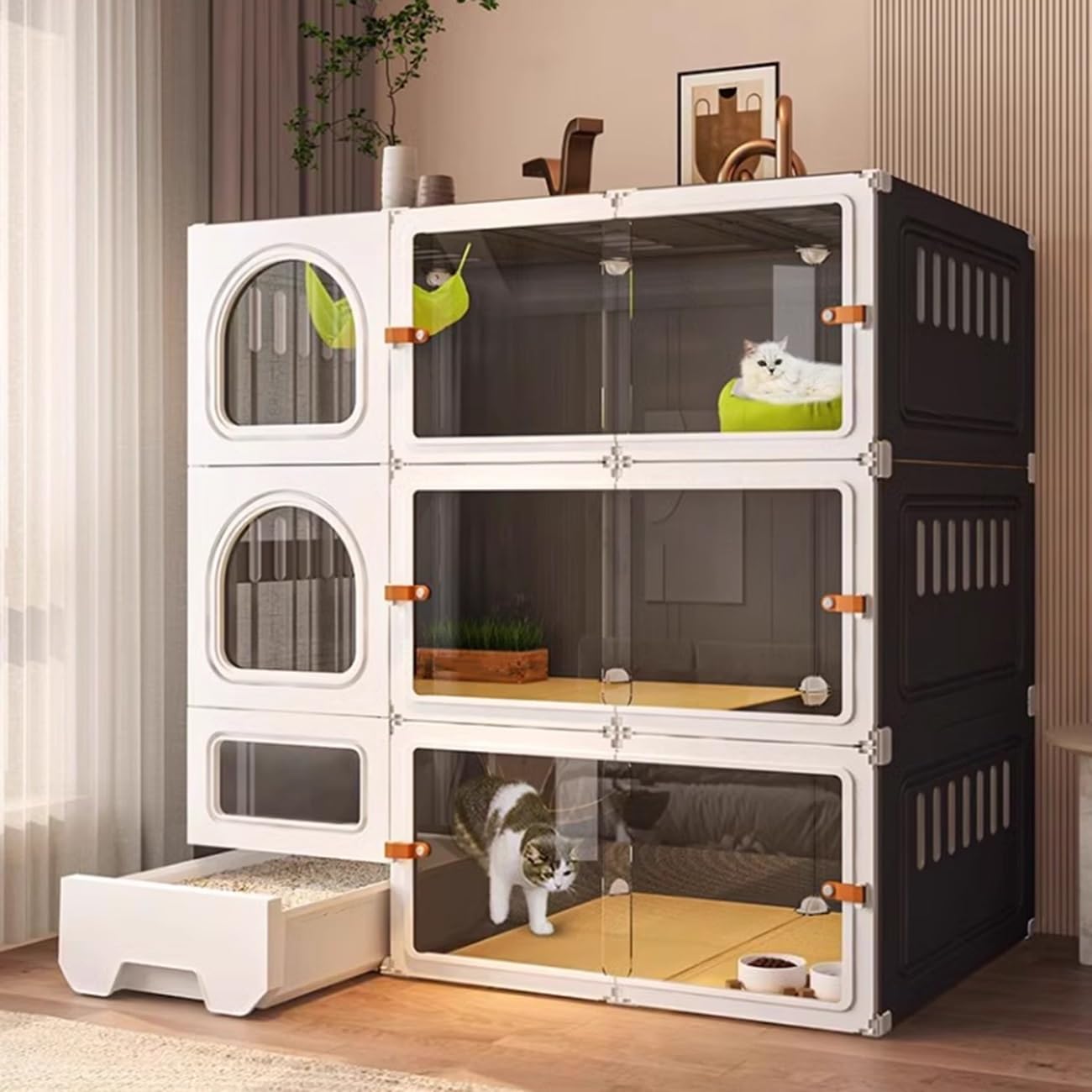 Cage Chat lumineuse