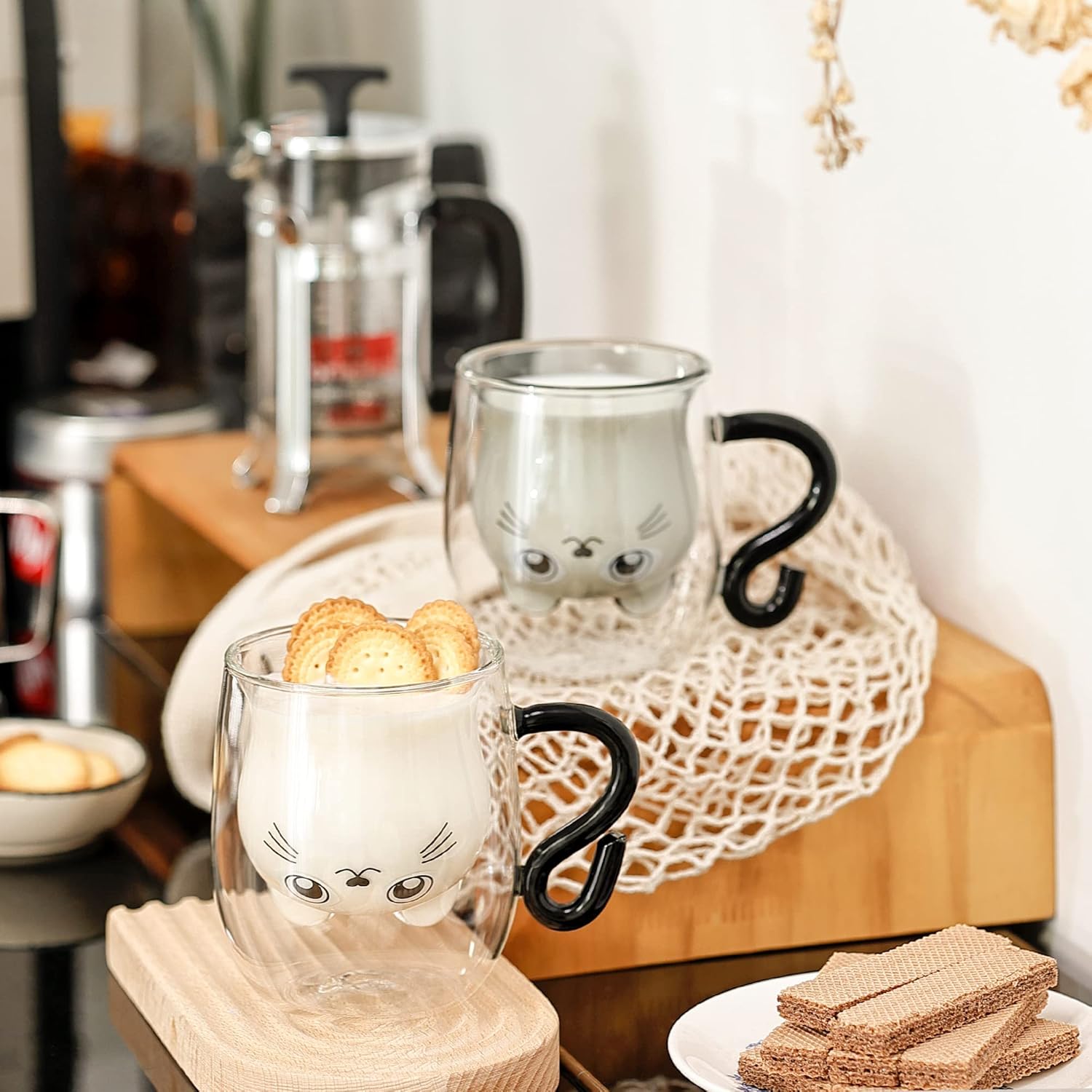 Cadeau original tasses chat pour café et thé