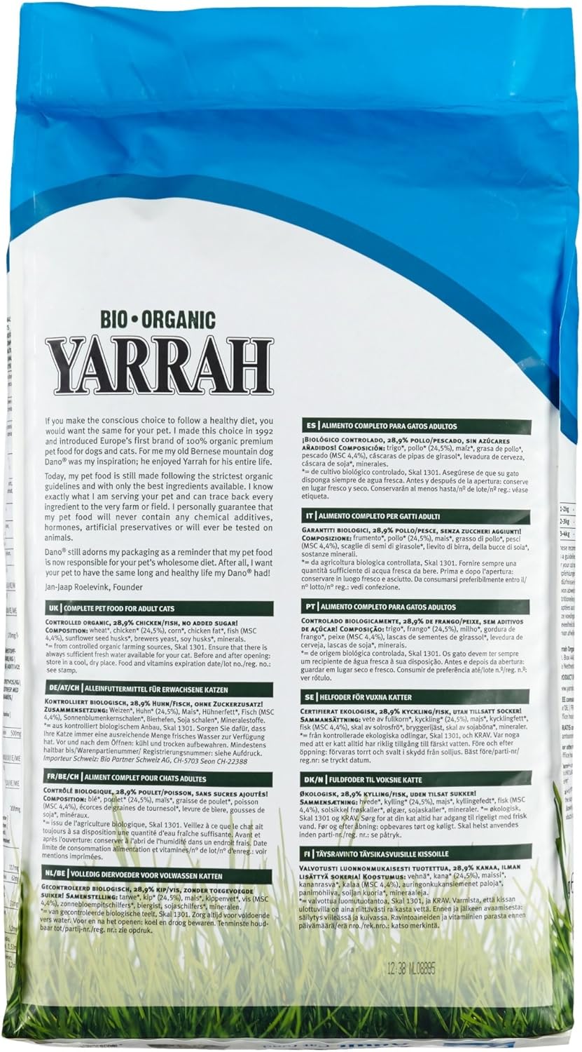 Alimentation naturelle chat adulte Getreidefrei Yarrah bio 2