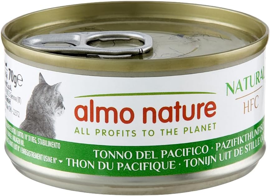 Lot de 24 boîtes Almo Nature HFC Natural thon du Pacifique 70g