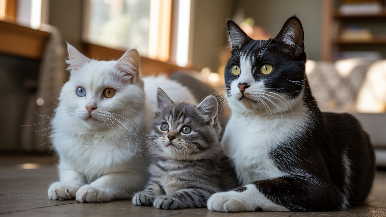 Trois beaux chats