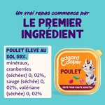 Lot 16x85g pâtée poulet Edgard