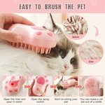 Utilisation de la brosse vapeur LorSou pour éliminer les poils morts de chat