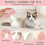 Brosse toilettage chat 3 en 1 LorSou rose avec fonction autonettoyante