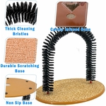 Détail des poils en acier inoxydable de l’arche de toilettage