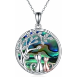 Collier SHEAISRS motif lune celtique et chat noir, argent hypoallergénique