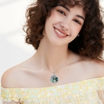 Collier élégant argent sterling avec chat noir et symbole celtique SHEAISRS