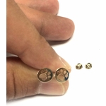 Boucles d’oreilles chat en or jaune 14 carats, finition brillante