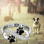 Bague en argent 925 empreinte de patte chien Talonior