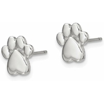 Boucles d’oreilles bouton motif patte argent 925 pour femme