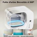 Bac à déchets biodégradable de la litière Cura3 en cours de remplacement.