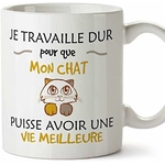 Mug multi-usage pour café, thé ou décoration, parfait pour fans de chats