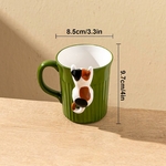Tasse ZONSUSE chat calicot 3D en céramique avec design ludique