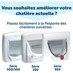 Détail du panneau de contrôle et minuterie de la chatière Petporte