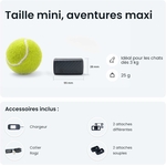Application mobile Tractive affichant la localisation en direct du chat