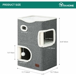 Maison pour chat YITAHOME 3 niveaux avec hamac et griffoirs