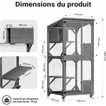 Détail de la structure en bois de sapin et treillis en acier galvanisé