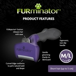 Bouton FURejector du FURminator en action