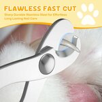 Outil de toilettage chat : coupe-griffes inox, sécurité maximale, adapté aussi aux petits animaux