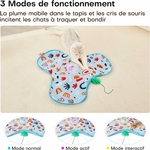 Détail du tapis double épaisseur du jouet interactif Potaroma pour chaton et chat adulte