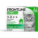 Chat détendu à la maison après traitement antiparasitaire FRONTLINE Combo.