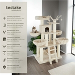 Niche douillette de l’arbre à chat TecTake, espace de repos pour chat discret et confortable.