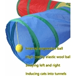 Tunnel pour chat avec balle