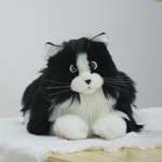 metaCat noir et blanc interactif avec fourrure douce hypoallergénique