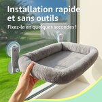 Hamac de fenêtre Viva Cat gris avec coussin moelleux pour chat