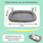 Hamac fenêtre pour chat stable supportant jusqu’à 18 kg