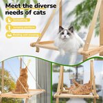 hamac de fenêtre pour siestes et vue extérieure du chat