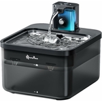 Fontaine à eau chat sans fil DownyPaws 2,5L inox noir