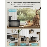 Fontaine pour chat détecteur de mouvement et batterie rechargeable