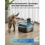 Fontaine DownyPaws pompe silencieuse 30dB avec plateau inox