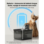 Fontaine à eau chat sans fil design moderne et facile à nettoyer