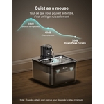 Fontaine à eau autonome pour chat avec mode minuterie et batterie amovible