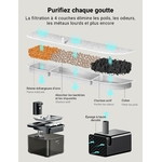Fontaine à eau chat rechargeable sans fil avec détecteur de mouvement