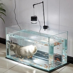 Aquarium design pour chat anxieux MegLob 96L avec tunnel
