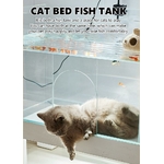 Socle en bois massif pour aquarium de chat moderne