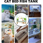 Vue 360 degrés sur aquarium décoratif pour chats
