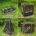 Cadre acier solide et tissu Oxford imperméable pour parc d’extérieur chat