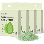 Sac de litière pour chat FUKUMARU en tofu 10,8 kg avec emballage vert